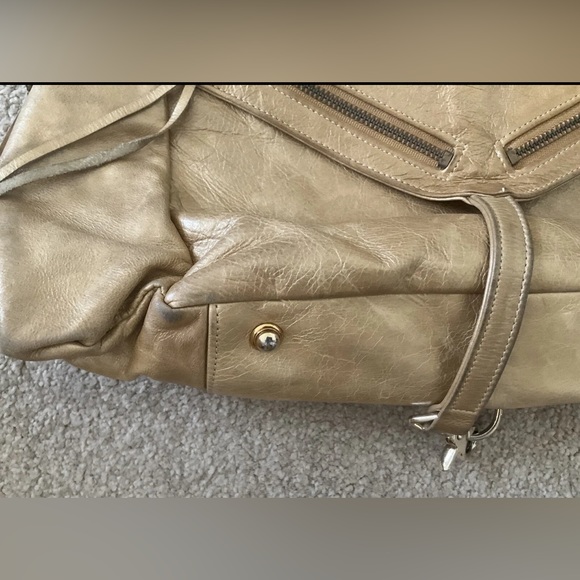 Botkier Gold Trigger Satchel Fringe Bag Handbag - Picture 6 of 16